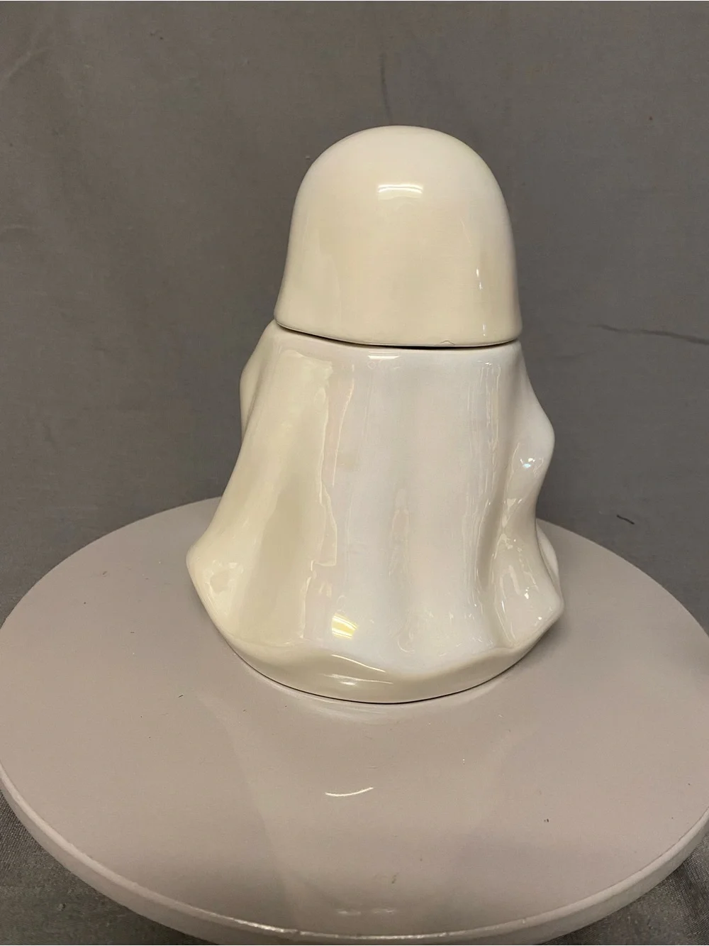 2024 Target Halloween Iridescent White Ghost Ceramic Jar